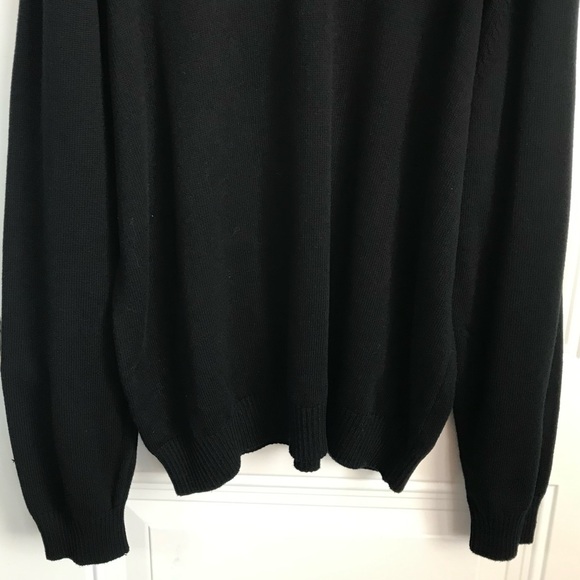 CHAPS Big Men's 2XL Black & Red USA Flag Thick 100% Cotton 1/4 Zip Sweater NWT - Picture 6 of 16